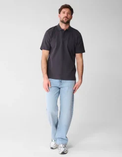 Waffle Polo Donkergrijs