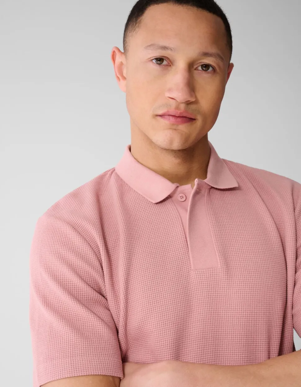 Waffle Polo Roze