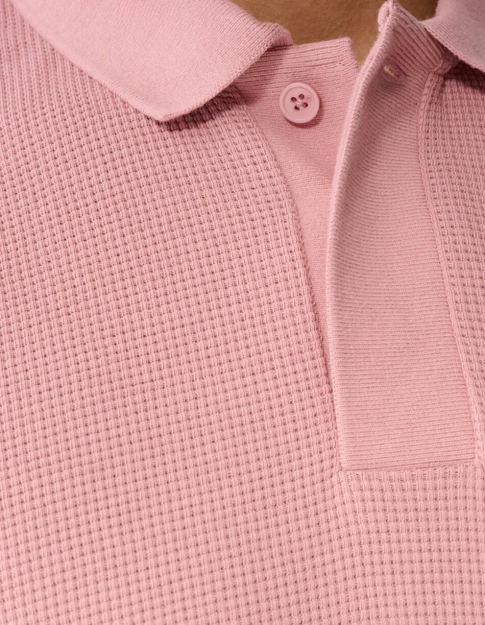 Waffle Polo Roze