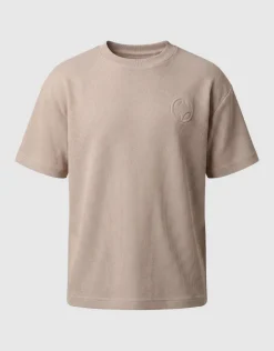 Waffle T-shirt Lichtbruin