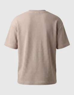 Waffle T-shirt Lichtbruin