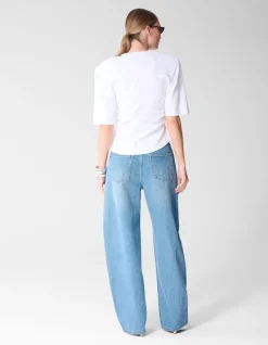 Waisted T-shirt Wit