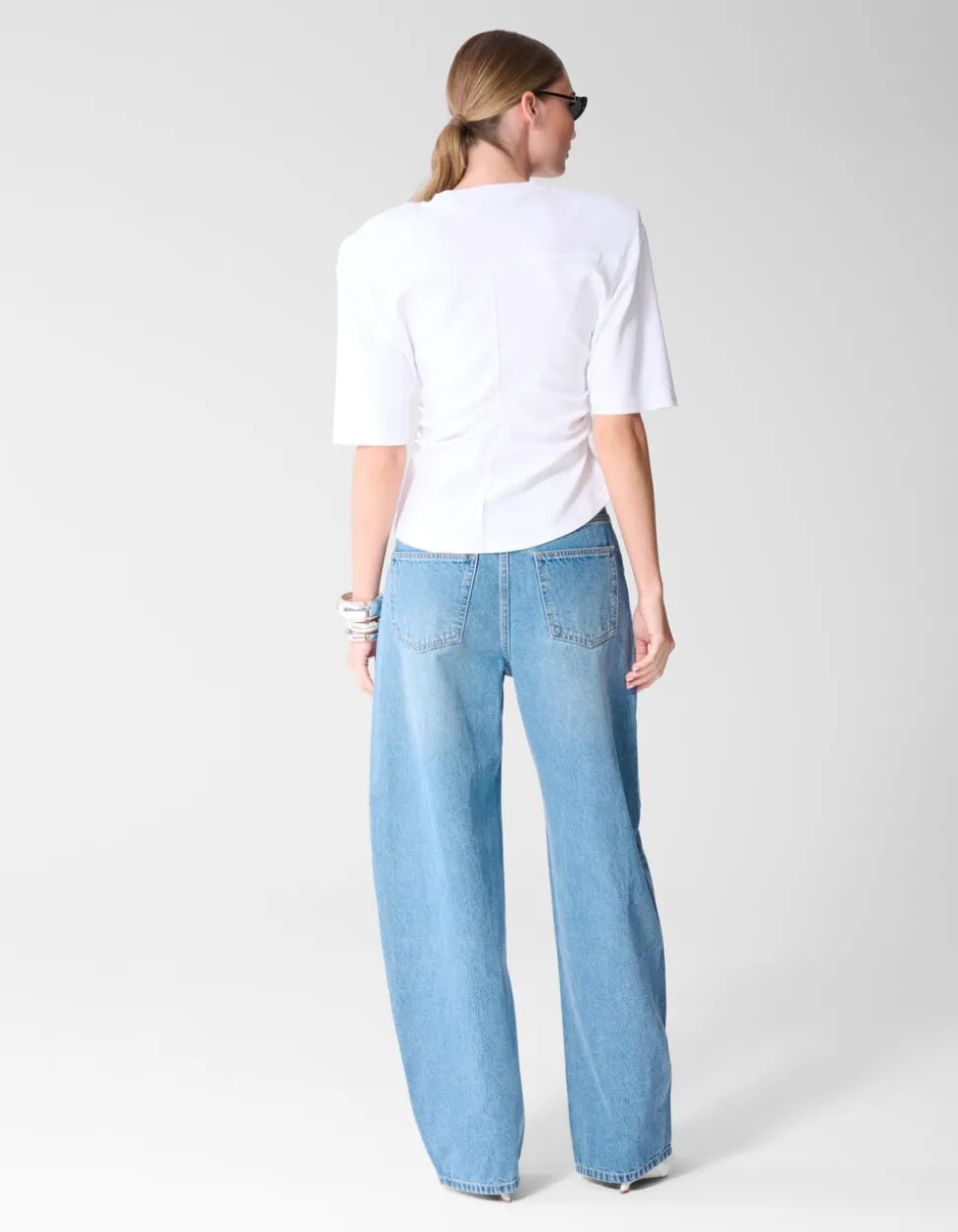 Waisted T-shirt Wit