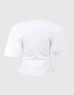 Waisted T-shirt Wit