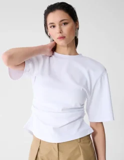 Waisted T-shirt Wit