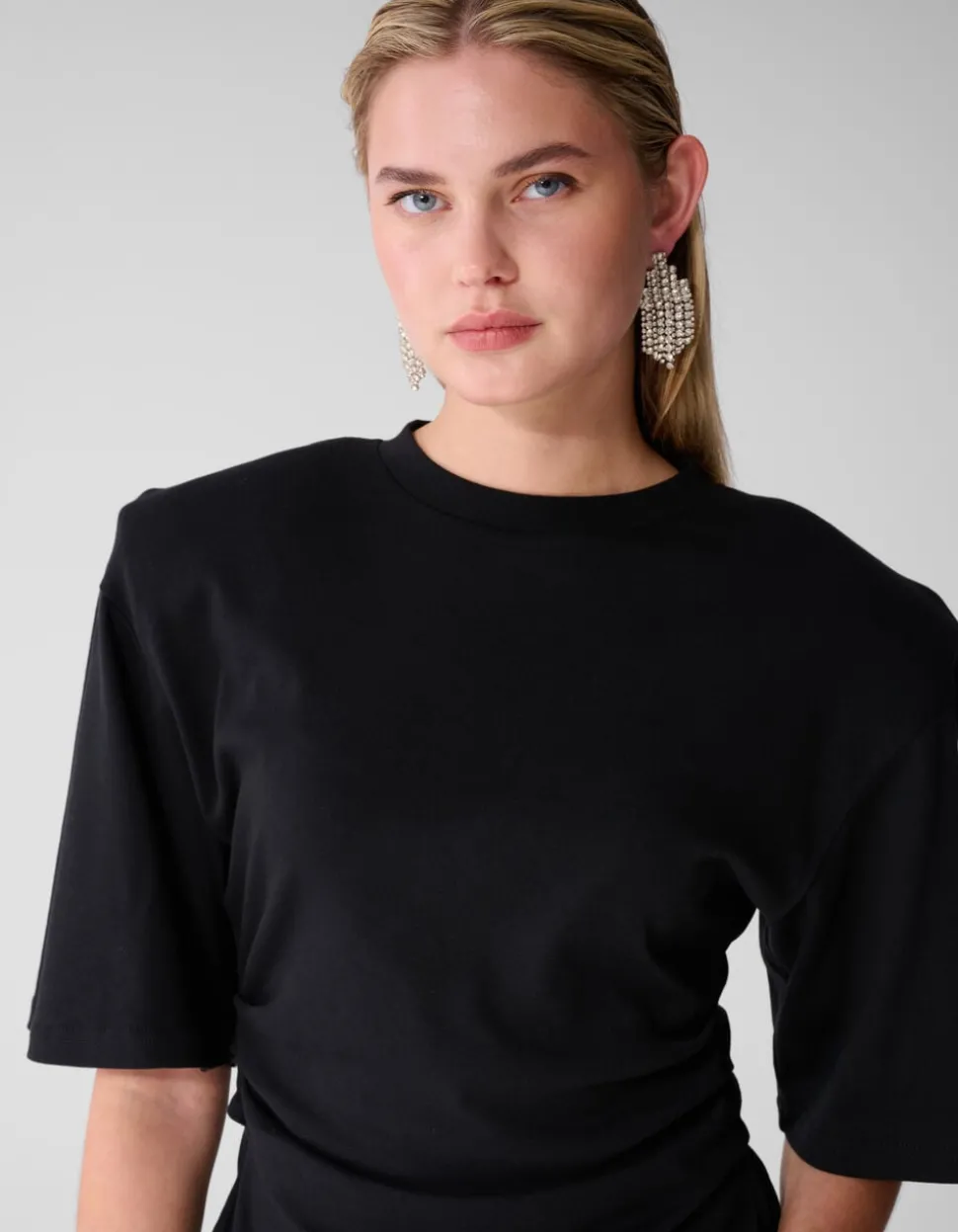Waisted T-shirt Zwart