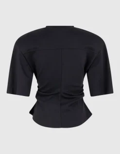 Waisted T-shirt Zwart