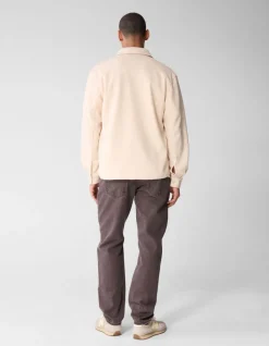Washed Straight Fit Broek Donkerbruin