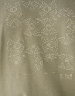 Wave Artwork T-shirt Khaki