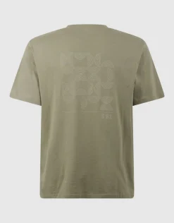 Wave Artwork T-shirt Khaki