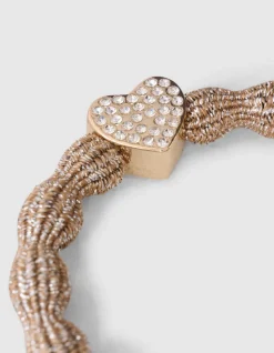 Wave Lurex Haarelastiek Goud
