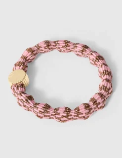 Wave Lurex Haarelastiek Roze