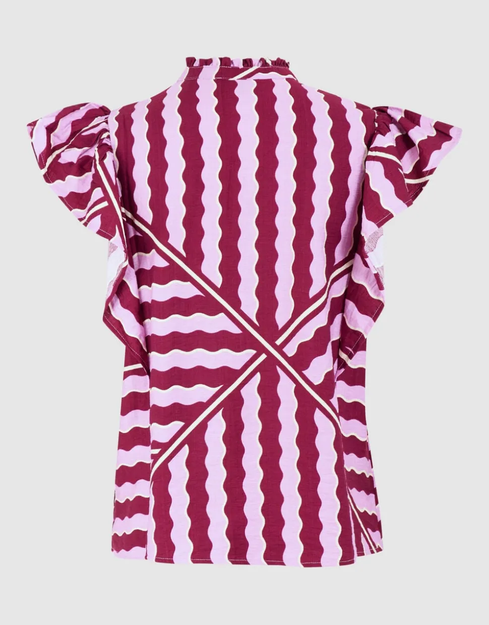 Wavy Printed Top Roze/Paars