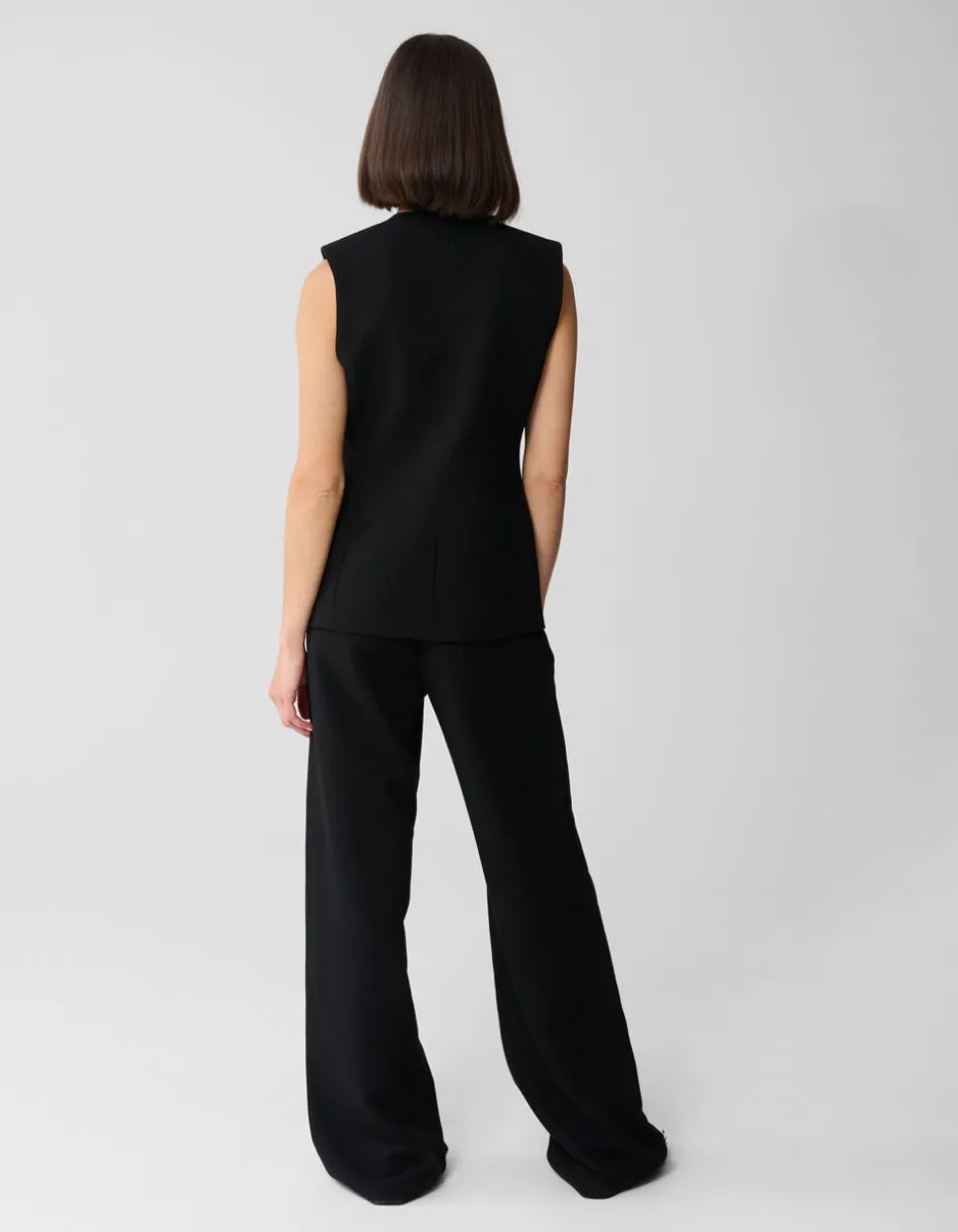 Wide Leg Broek Zwart