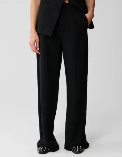 Wide Leg Broek Zwart