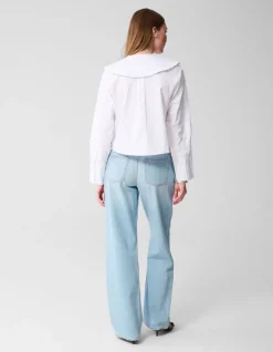 Wide Leg Fit Jeans Extra Lang Bleached