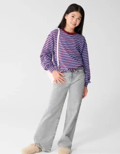 Wide Leg Fit Jeans Grijs