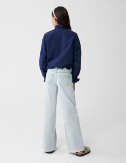 Wide Leg Fit Jeans Lichtgrijs