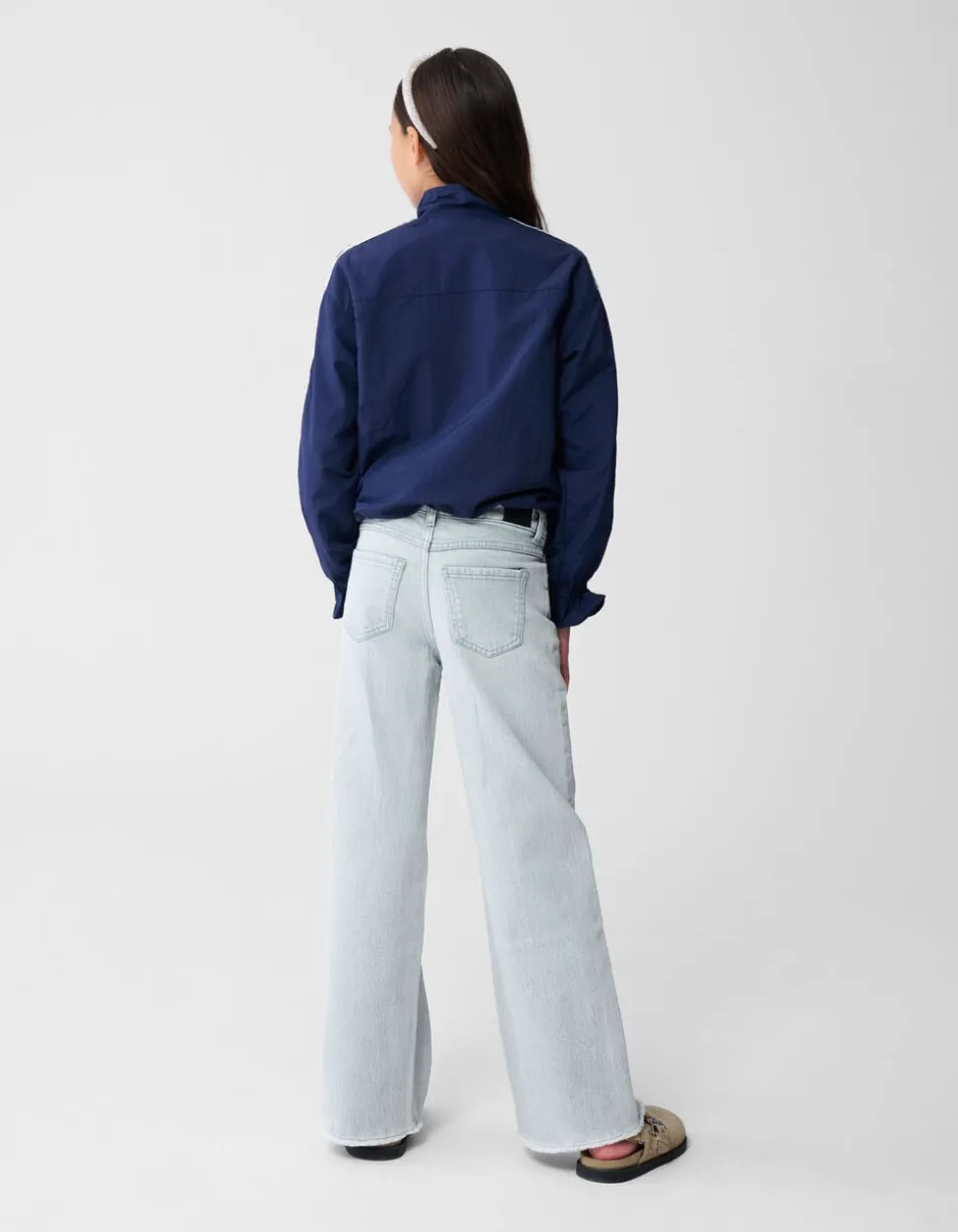 Wide Leg Fit Jeans Lichtgrijs