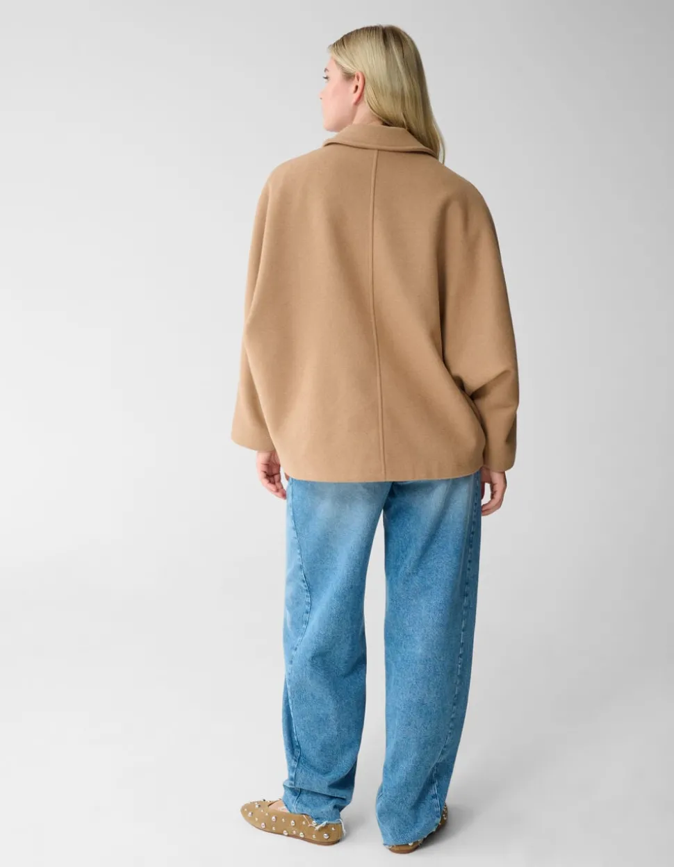 Wol Cape Jas Camel