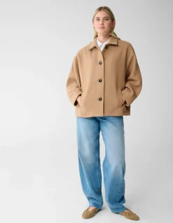 Wol Cape Jas Camel