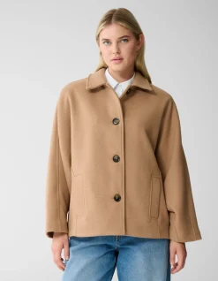 Wol Cape Jas Camel