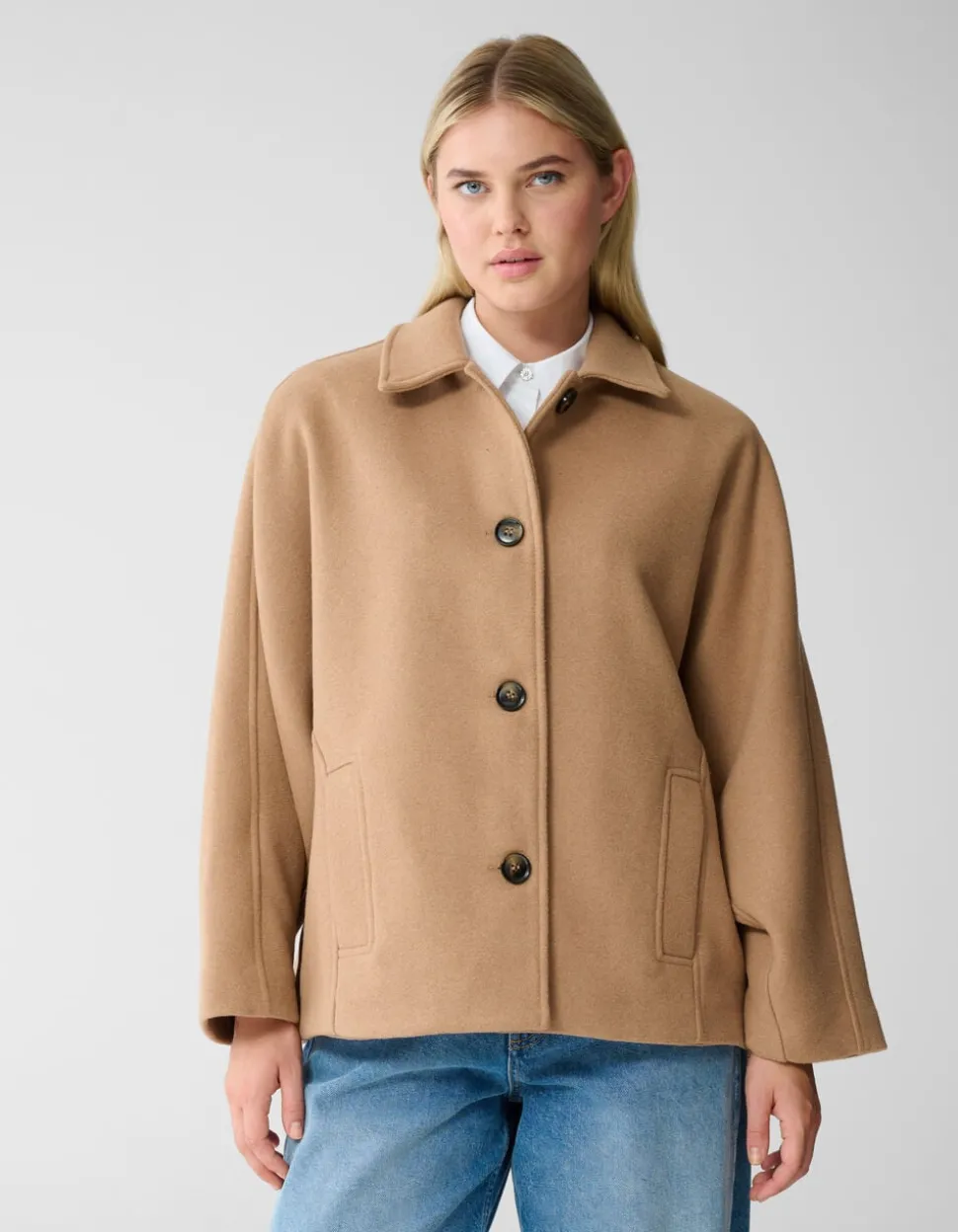 Wol Cape Jas Camel