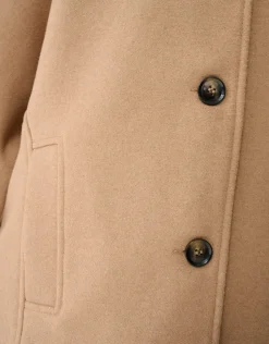 Wol Cape Jas Camel
