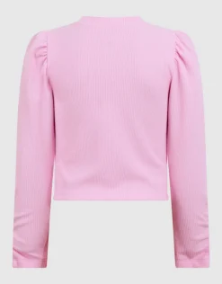Zachte Pofmouwen Longsleeve Top Roze