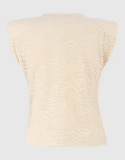 Zebra Organic Top Gebroken Wit