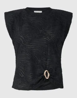 Zebra Organic Top Zwart