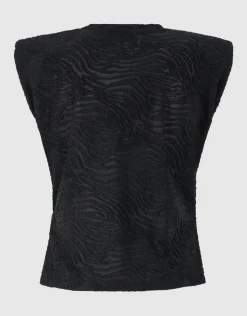 Zebra Organic Top Zwart